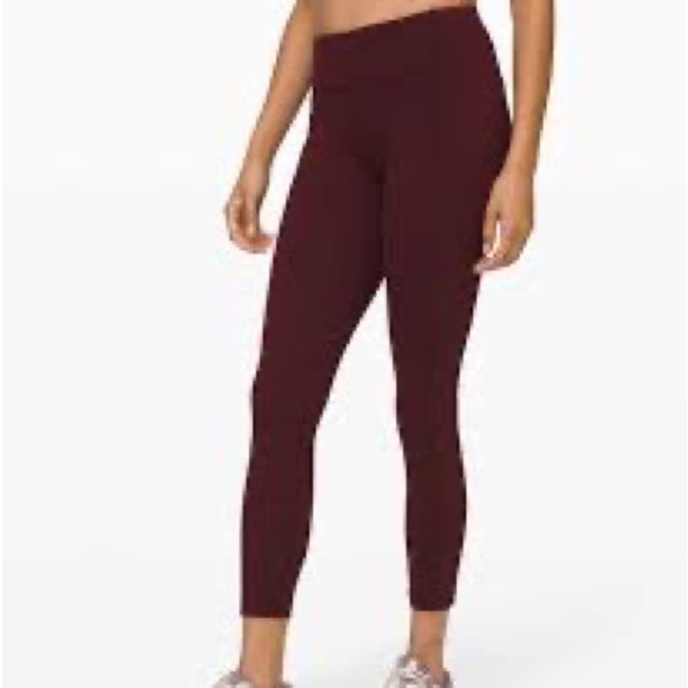 Lululemon Speed Up Mid Rise Tight 25" Sz 14 Garnet
